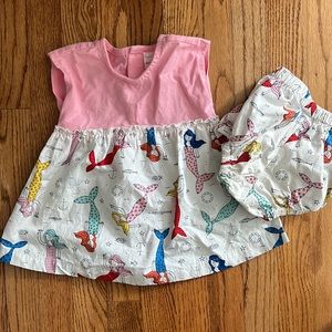 Hanna Andersson 12-18m mermaid dress + bloomers